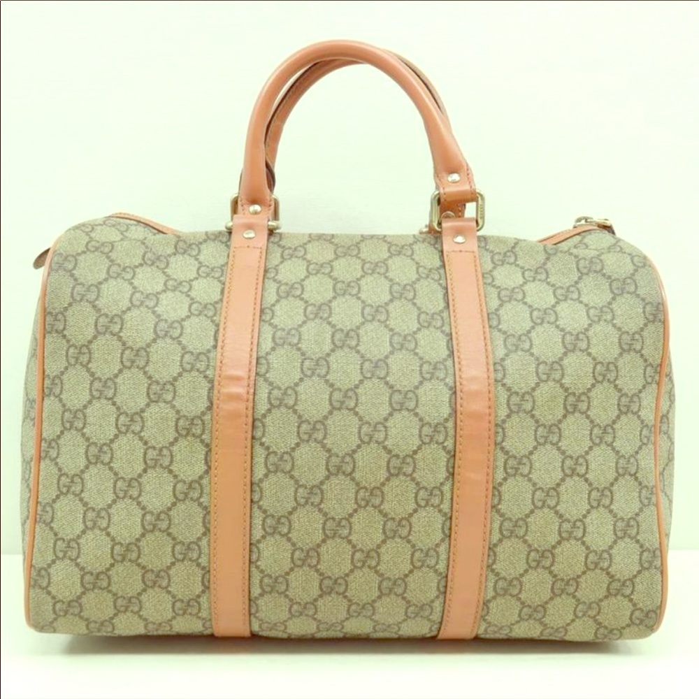 📍Gucci Boston Brown Canvas Hand Bag📍